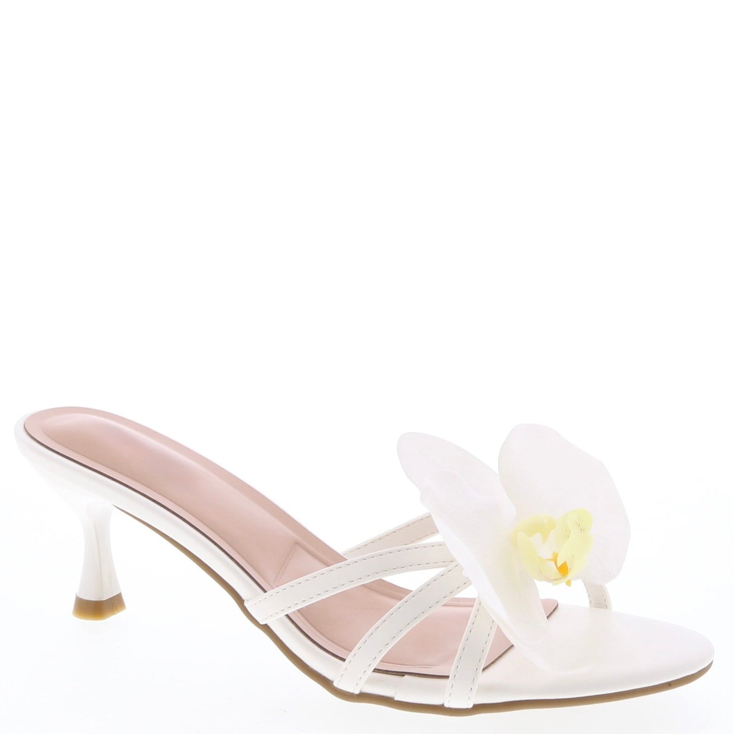 IZIBA KITTEN HEEL - WHITE