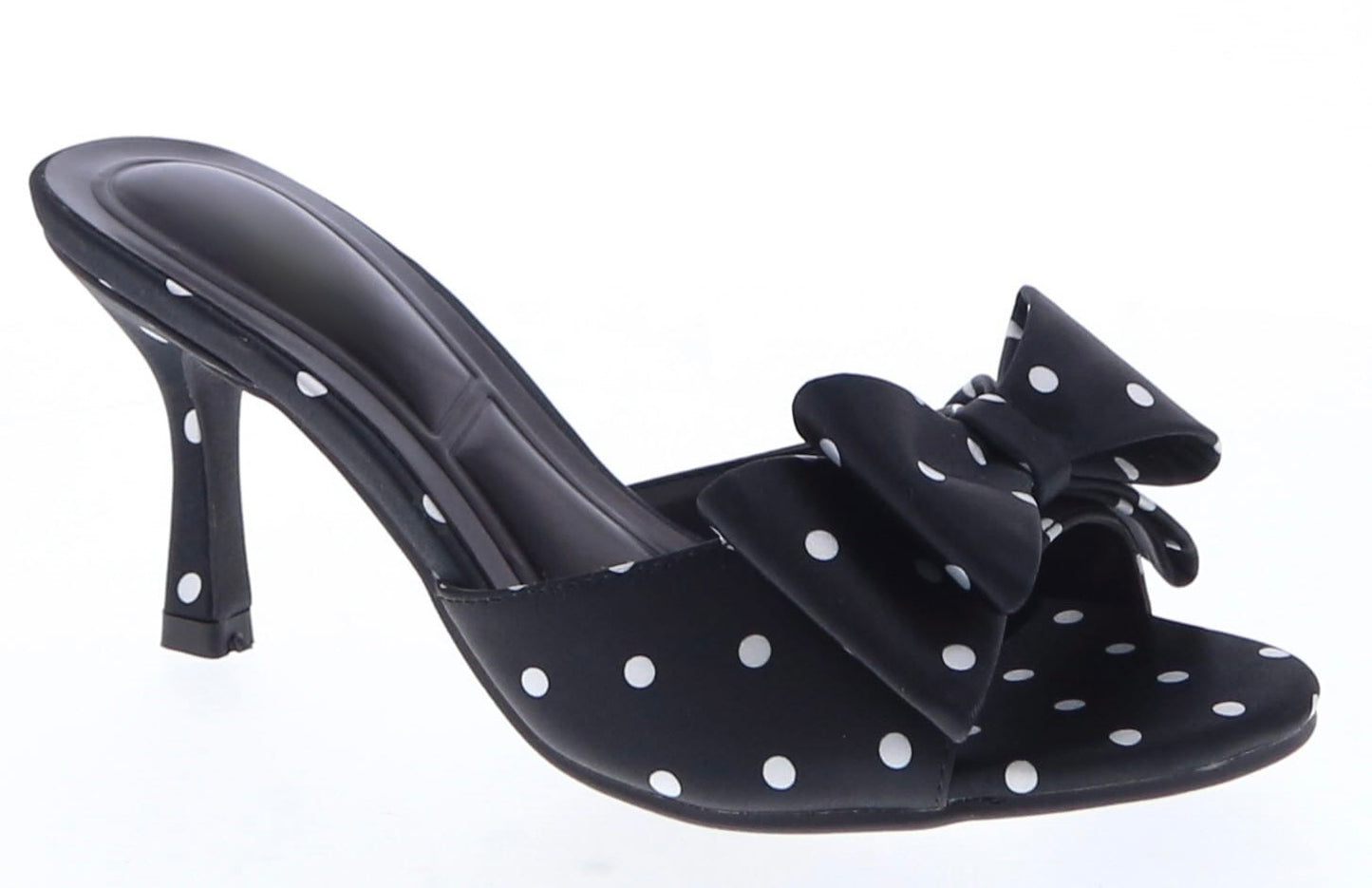 BLACK POLKA-DOT HEEL