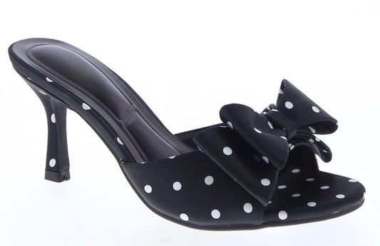 BLACK POLKA-DOT HEEL