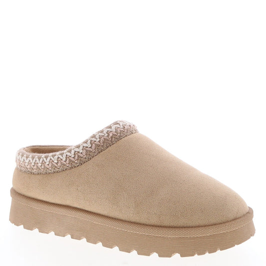 PAYTON FUR SLIDES - OATMEAL