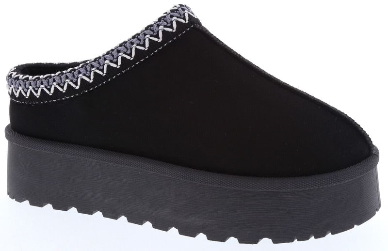 Iceland Black Platform Slipper